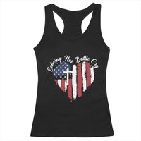 Charlie Kirk Memorial Racerback Tank Top Battle Cry Erika Kirk Christian USA Flag Cross - Wonder Print Shop