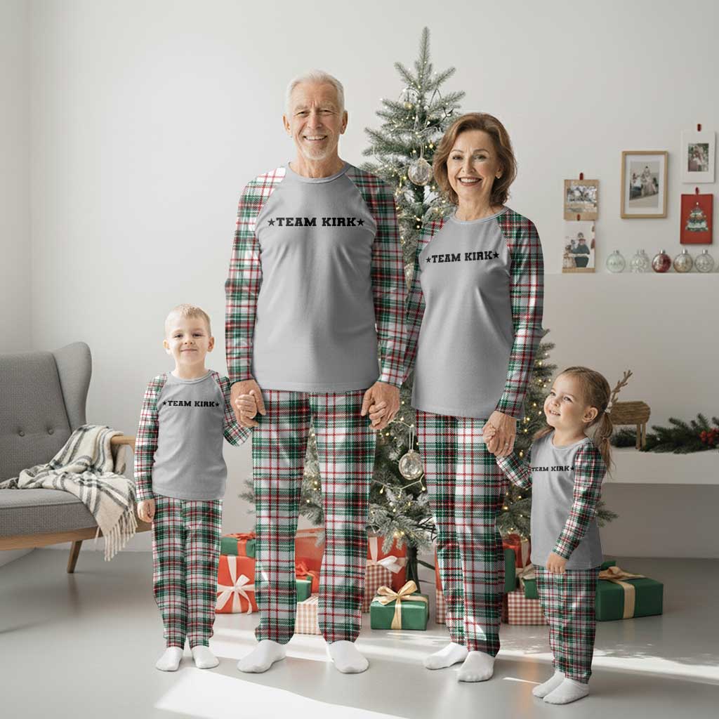 Team Kirk Plaid Pajama Set Last Name Funny Surname Team Kirk Family Reunion - Wonder Print Shop