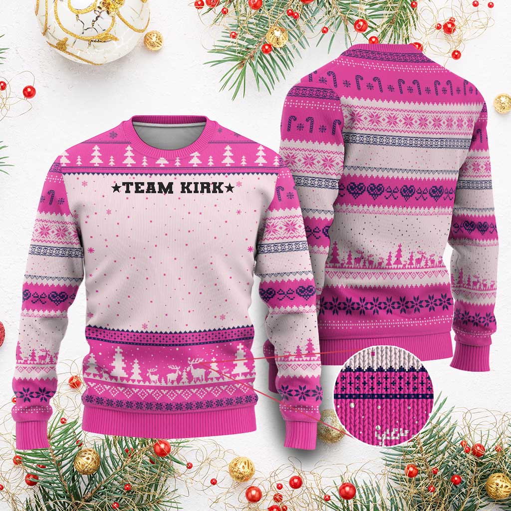 Team Kirk Ugly Christmas Sweater Last Name Funny Surname Team Kirk Family Reunion - Wonder Print Shop
