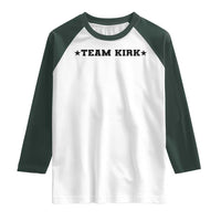 Team Kirk Raglan Shirt Last Name Funny Surname Team Kirk Family Reunion - Wonder Print Shop