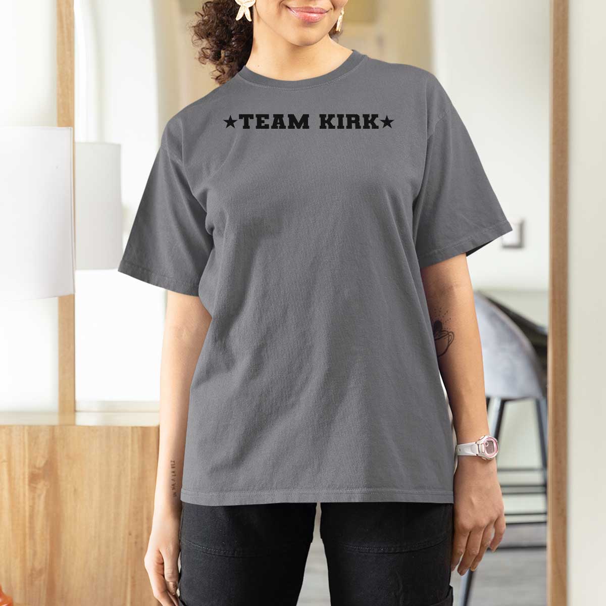 Team Kirk T Shirt For Women Last Name Funny Surname Team Kirk Family Reunion - Wonder Print Shop
