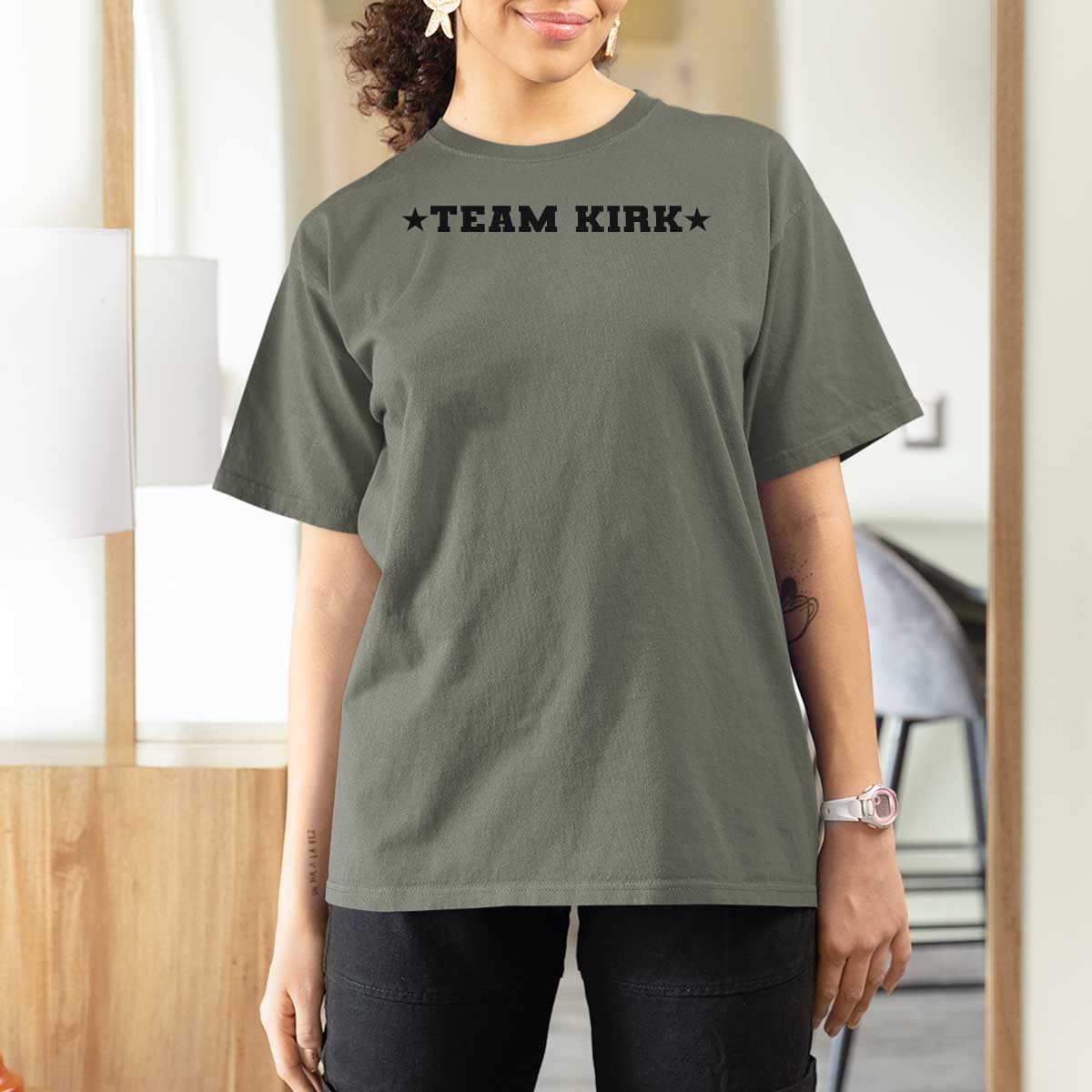 Team Kirk T Shirt For Women Last Name Funny Surname Team Kirk Family Reunion - Wonder Print Shop
