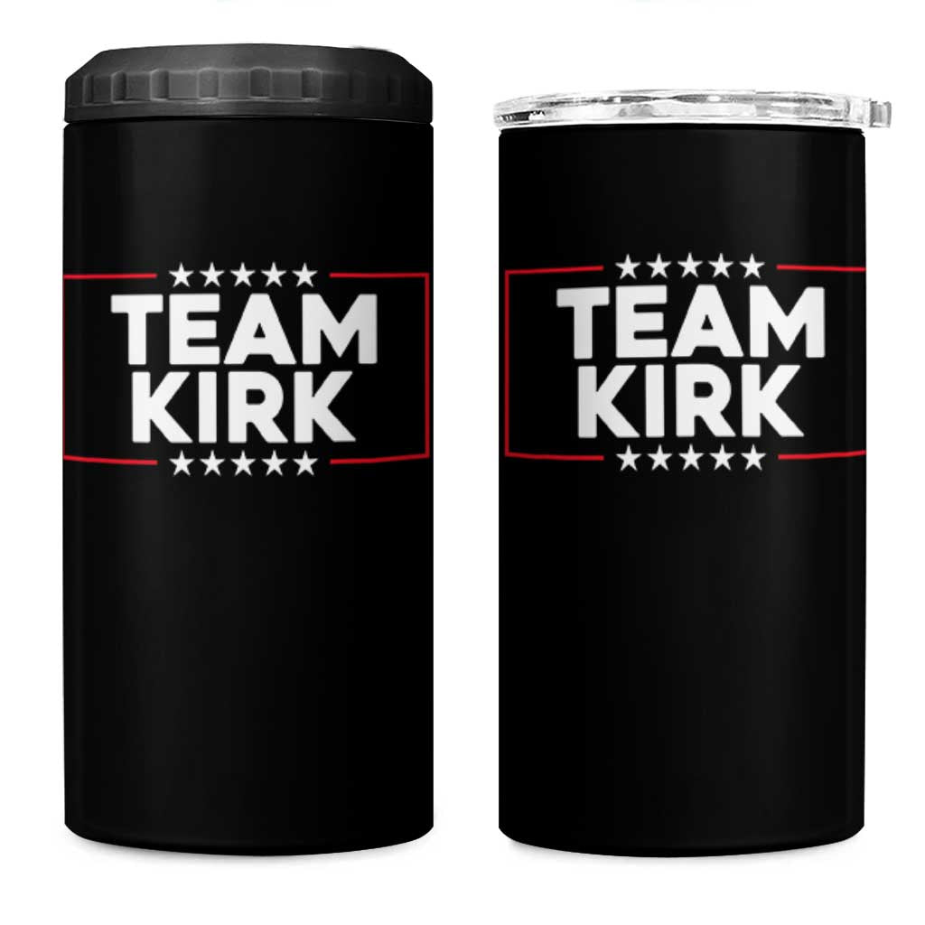 Team Kirk 4 in 1 Can Cooler Tumbler Last Name Kirk Family Name Matching Member Surname - Wonder Print Shop