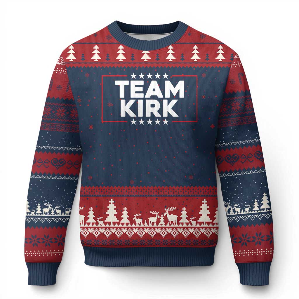 Team Kirk Ugly Christmas Sweater Last Name Kirk Family Name Matching Member Surname - Wonder Print Shop