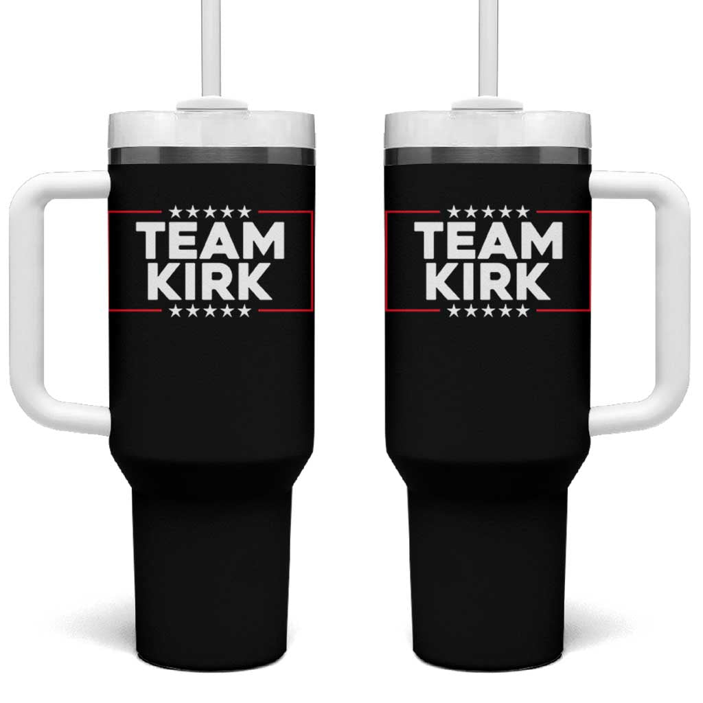 Team Kirk Tumbler With Handle Last Name Kirk Family Name Matching Member Surname - Wonder Print Shop