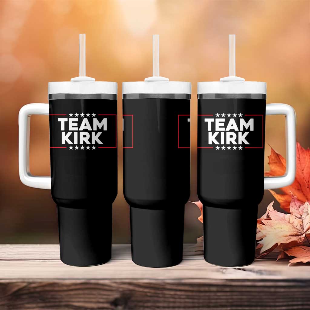 Team Kirk Tumbler With Handle Last Name Kirk Family Name Matching Member Surname - Wonder Print Shop