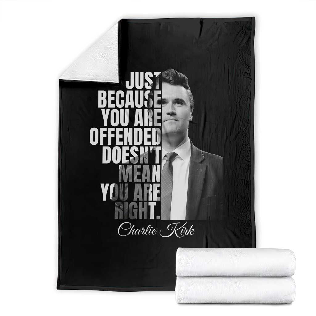 Charlie Kirk Throw Blanket Free Speech Memorial Tribute - Wonder Print Shop