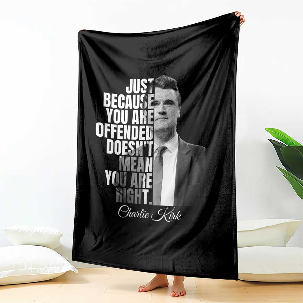 Charlie Kirk Throw Blanket Free Speech Memorial Tribute - Wonder Print Shop