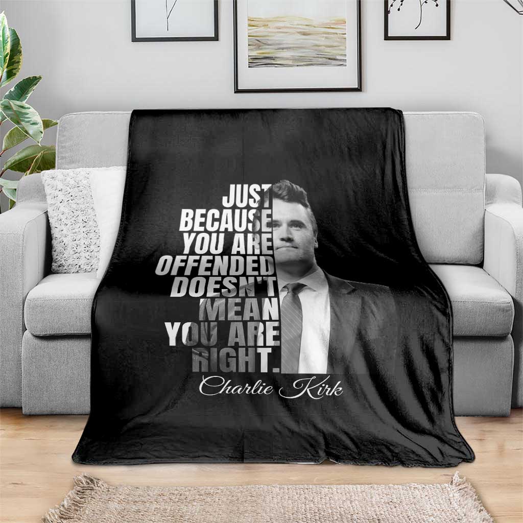 Charlie Kirk Throw Blanket Free Speech Memorial Tribute - Wonder Print Shop