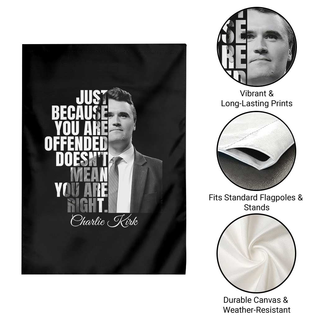 Charlie Kirk Garden Flag Free Speech Memorial Tribute - Wonder Print Shop
