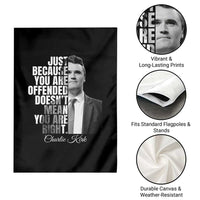 Charlie Kirk Garden Flag Free Speech Memorial Tribute - Wonder Print Shop