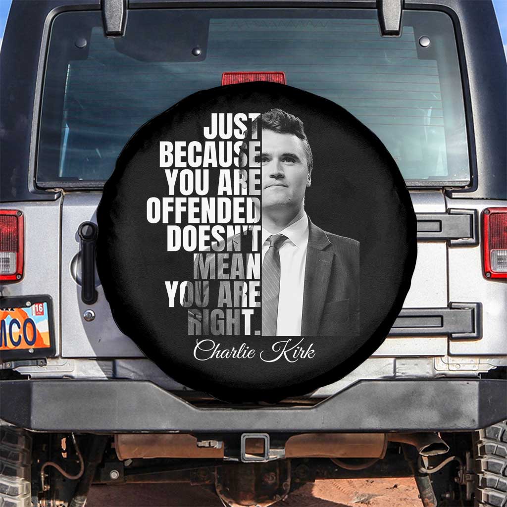 Charlie Kirk Spare Tire Cover Free Speech Memorial Tribute - Wonder Print Shop