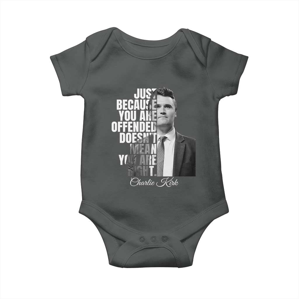 Charlie Kirk Baby Onesie Free Speech Memorial Tribute - Wonder Print Shop