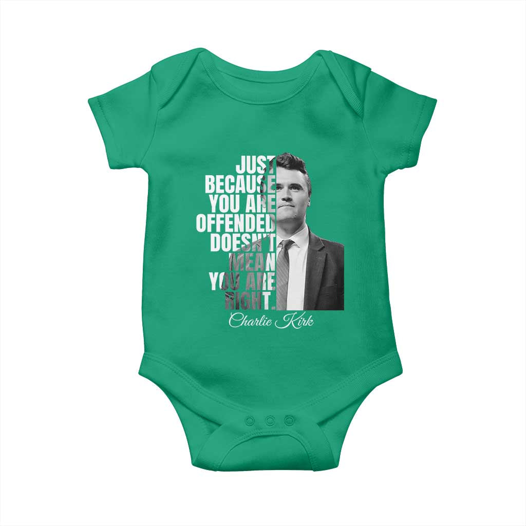 Charlie Kirk Baby Onesie Free Speech Memorial Tribute - Wonder Print Shop