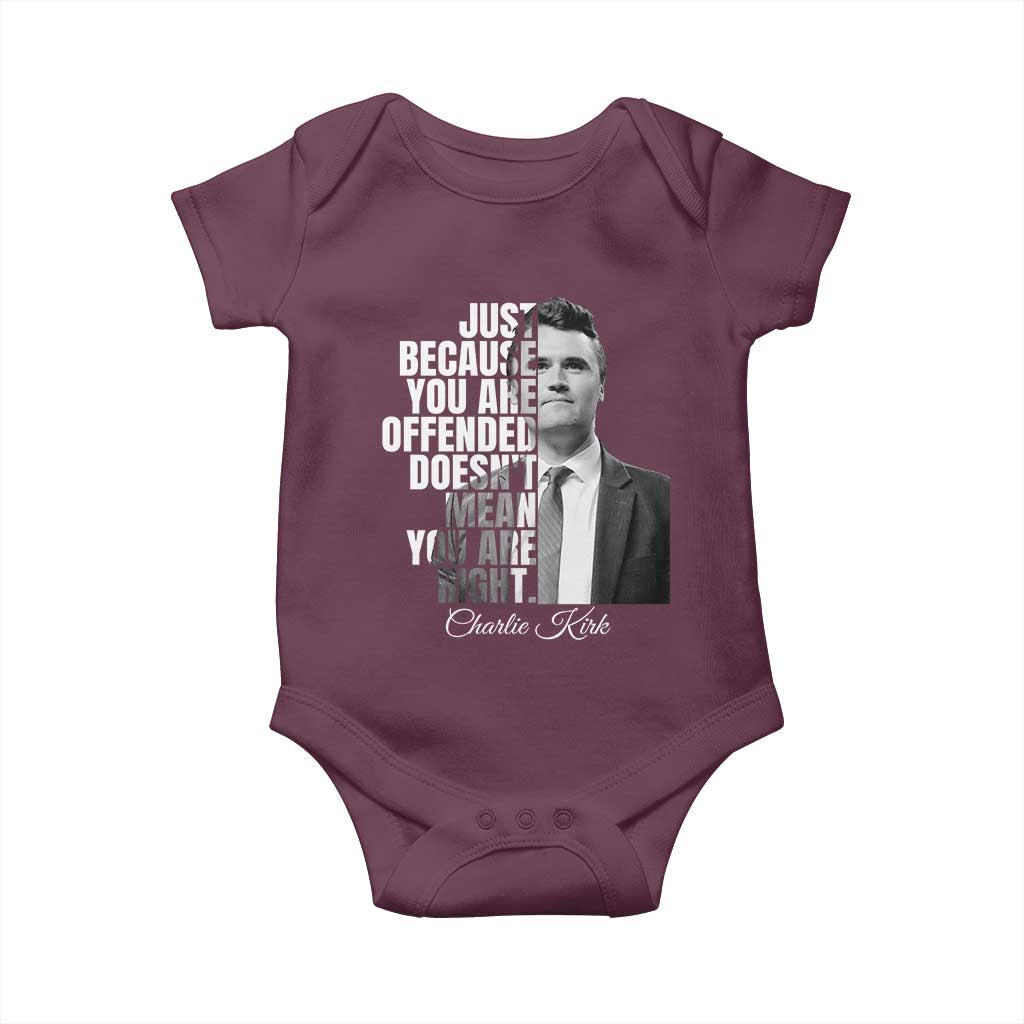 Charlie Kirk Baby Onesie Free Speech Memorial Tribute - Wonder Print Shop