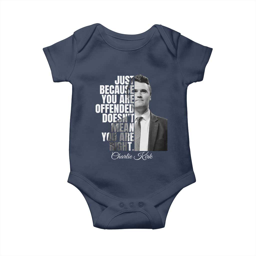 Charlie Kirk Baby Onesie Free Speech Memorial Tribute - Wonder Print Shop