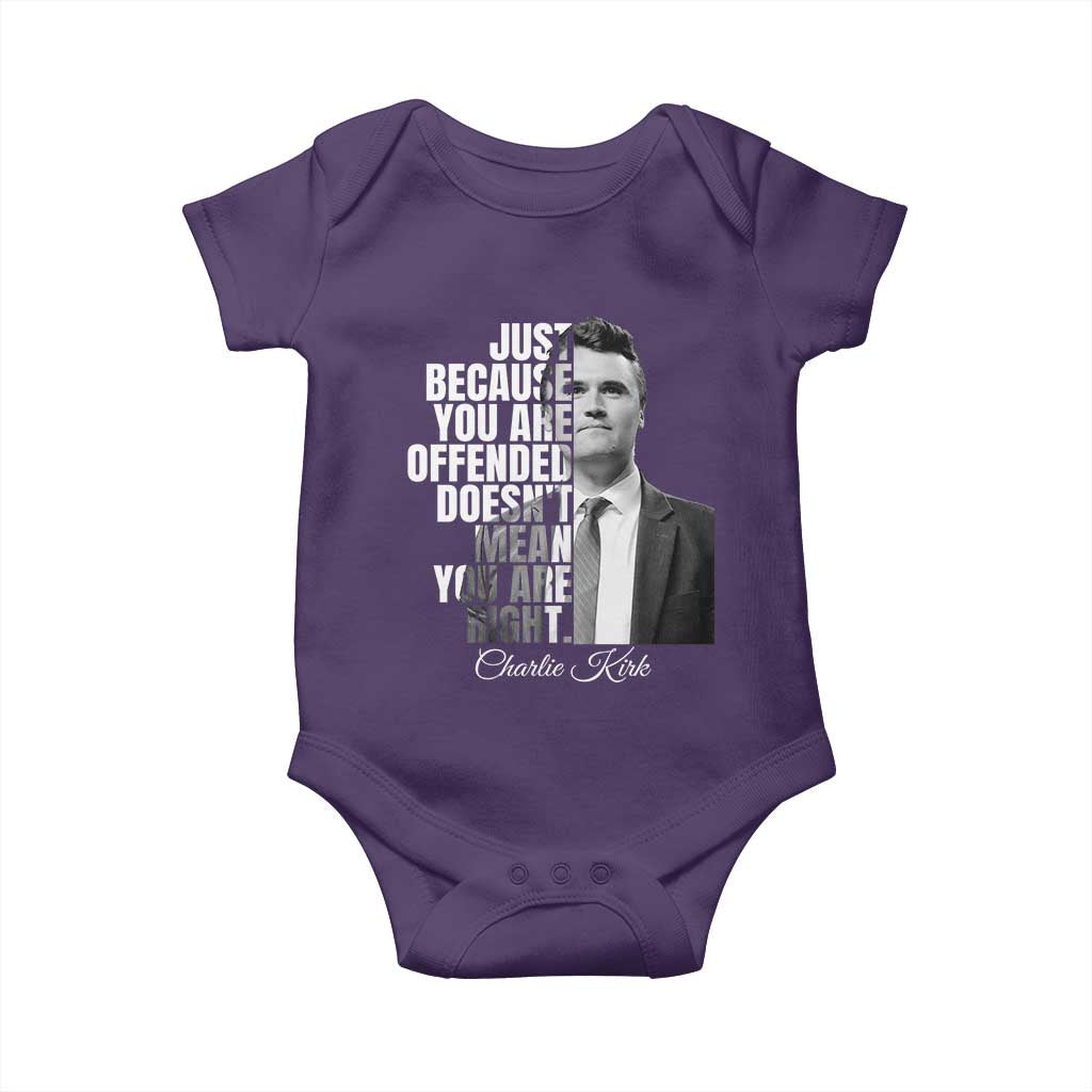 Charlie Kirk Baby Onesie Free Speech Memorial Tribute - Wonder Print Shop