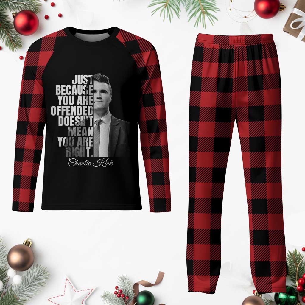 Charlie Kirk Plaid Pajama Set Free Speech Memorial Tribute - Wonder Print Shop
