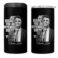 Charlie Kirk 4 in 1 Can Cooler Tumbler Free Speech Memorial Tribute - Wonder Print Shop