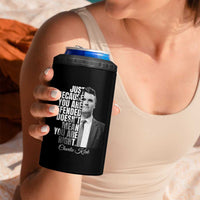 Charlie Kirk 4 in 1 Can Cooler Tumbler Free Speech Memorial Tribute - Wonder Print Shop