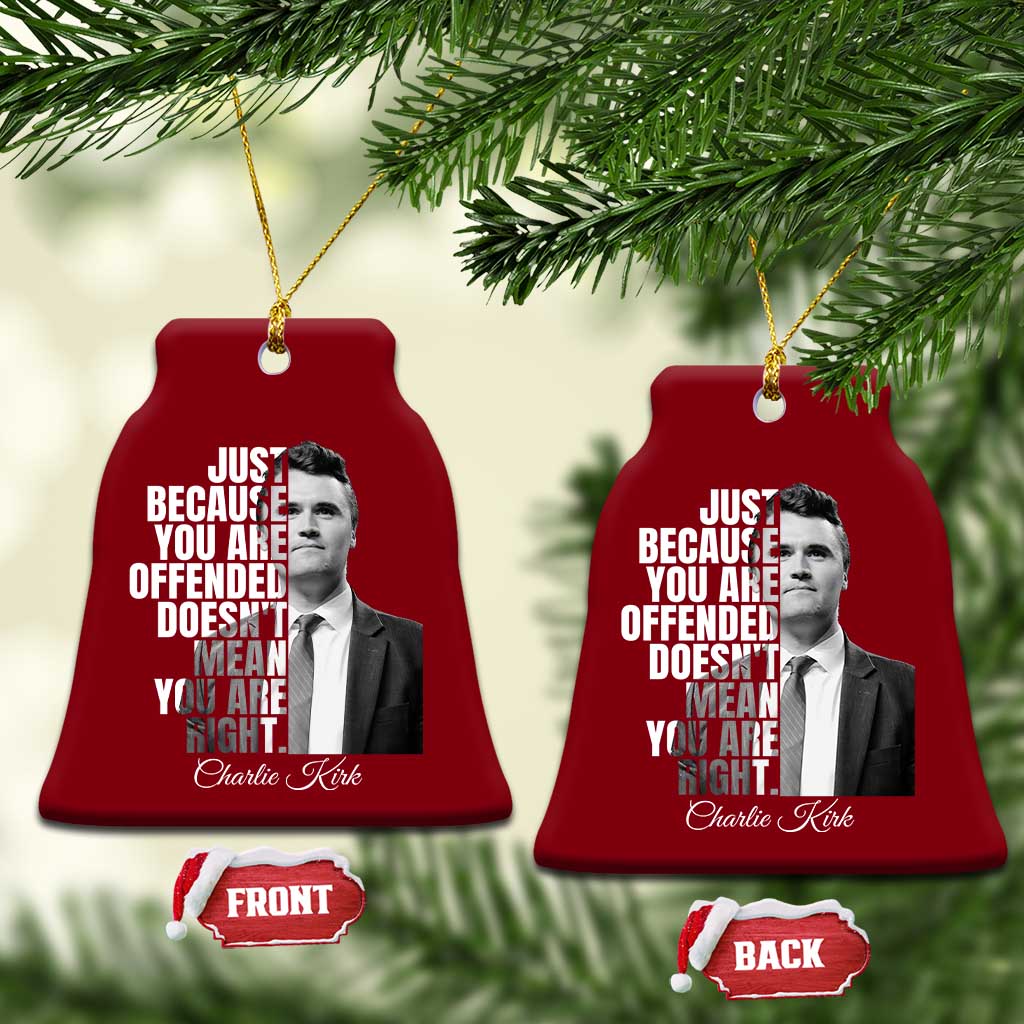Charlie Kirk Ceramic Ornament Free Speech Memorial Tribute - Wonder Print Shop