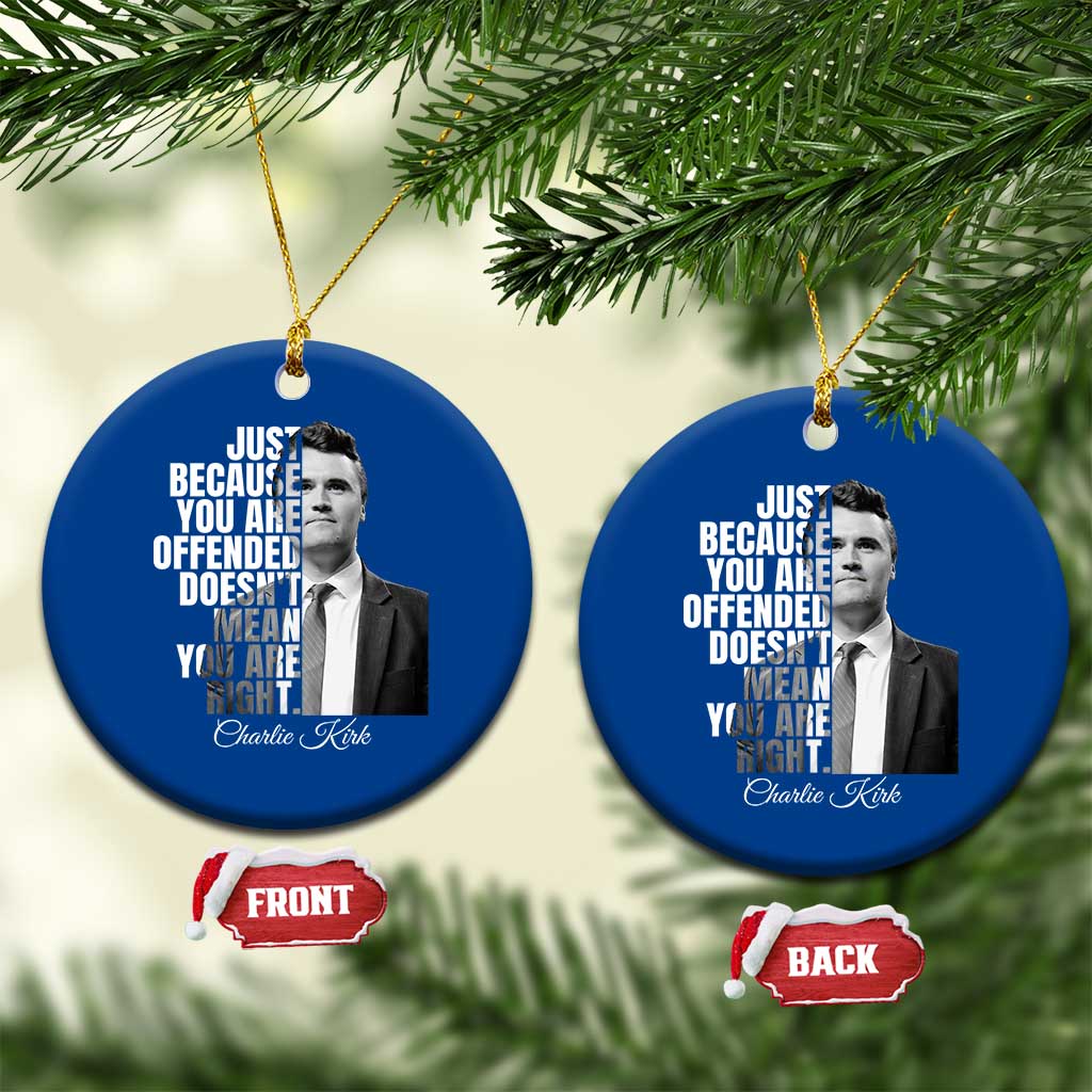 Charlie Kirk Ceramic Ornament Free Speech Memorial Tribute - Wonder Print Shop