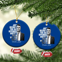 Charlie Kirk Ceramic Ornament Free Speech Memorial Tribute - Wonder Print Shop
