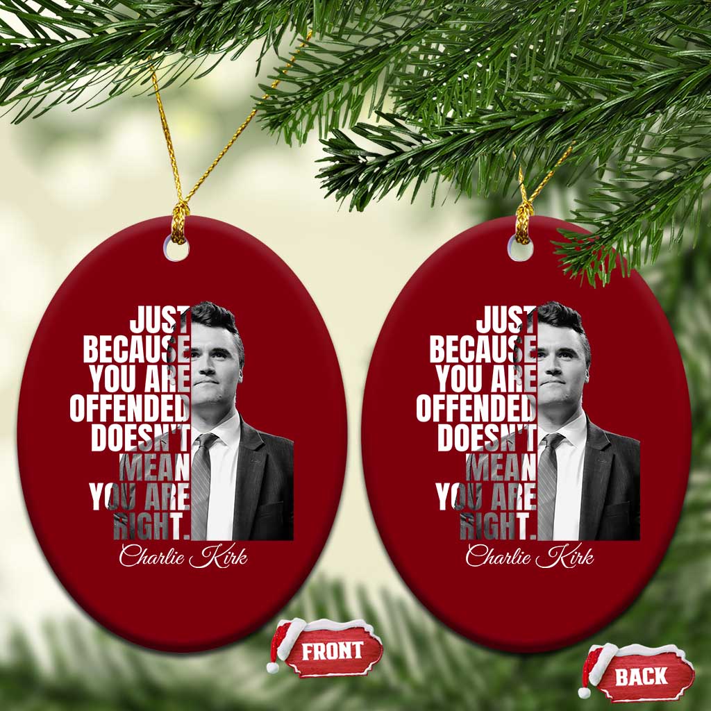 Charlie Kirk Ceramic Ornament Free Speech Memorial Tribute - Wonder Print Shop