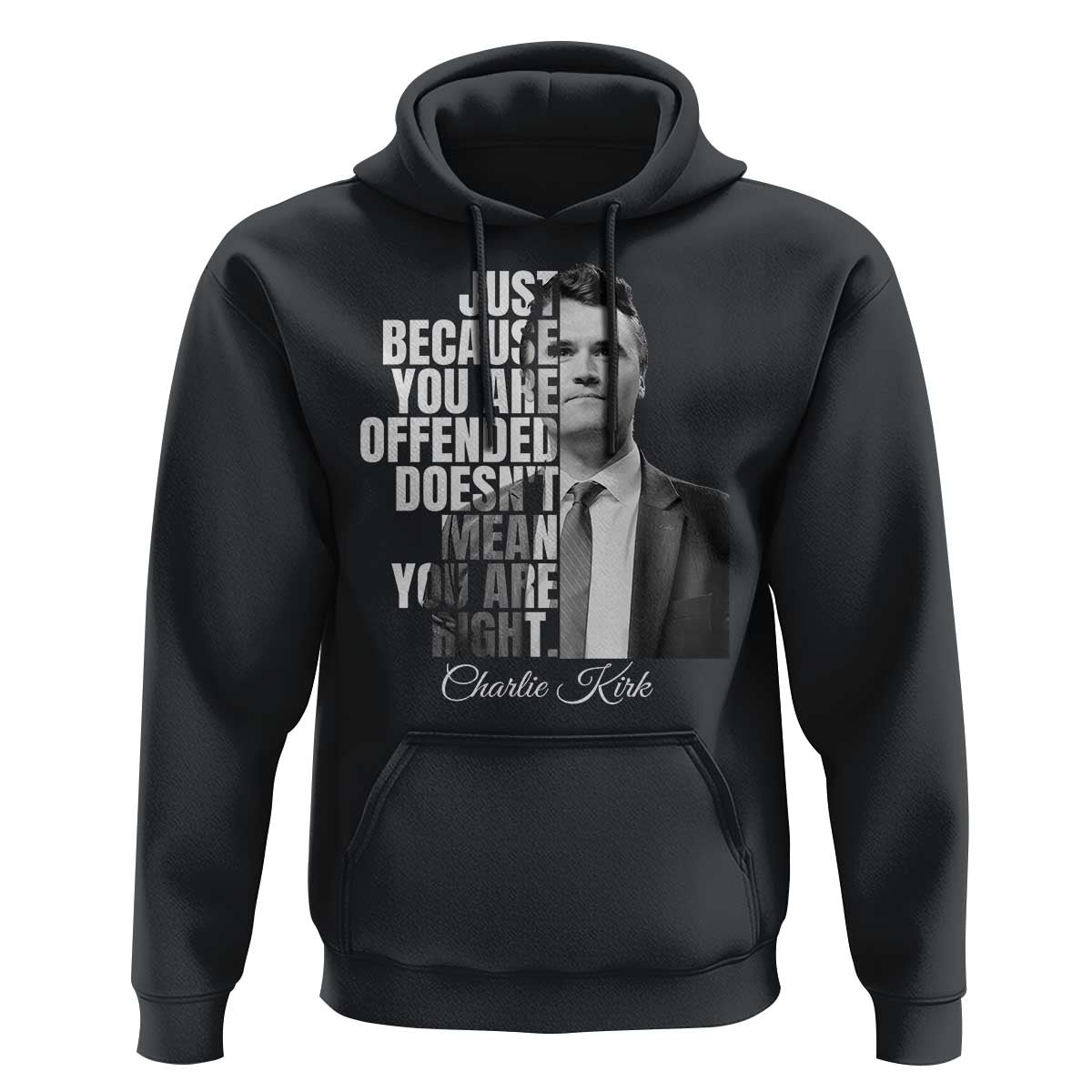 Charlie Kirk Hoodie Free Speech Memorial Tribute - Wonder Print Shop