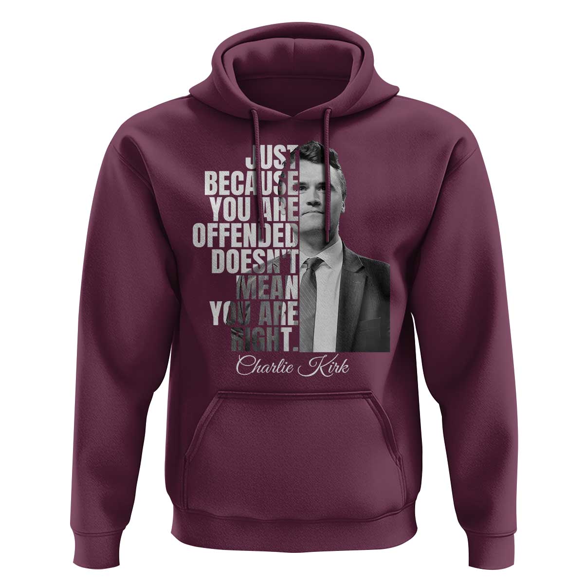 Charlie Kirk Hoodie Free Speech Memorial Tribute - Wonder Print Shop