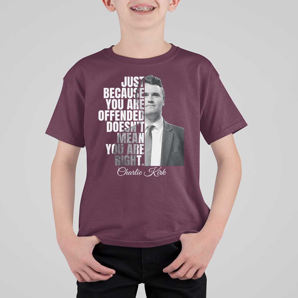 Charlie Kirk T Shirt For Kid Free Speech Memorial Tribute - Wonder Print Shop