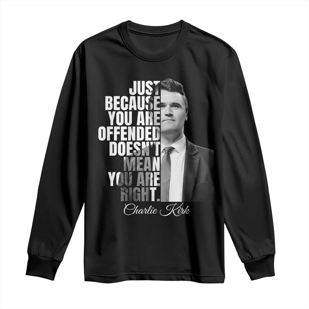 Charlie Kirk Long Sleeve Shirt Free Speech Memorial Tribute - Wonder Print Shop
