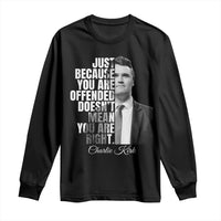 Charlie Kirk Long Sleeve Shirt Free Speech Memorial Tribute - Wonder Print Shop