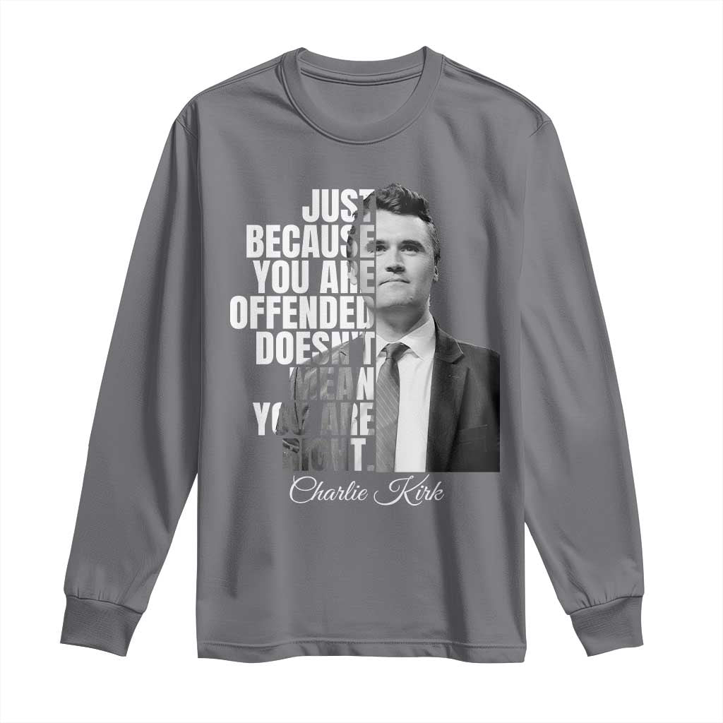Charlie Kirk Long Sleeve Shirt Free Speech Memorial Tribute - Wonder Print Shop