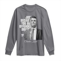 Charlie Kirk Long Sleeve Shirt Free Speech Memorial Tribute - Wonder Print Shop