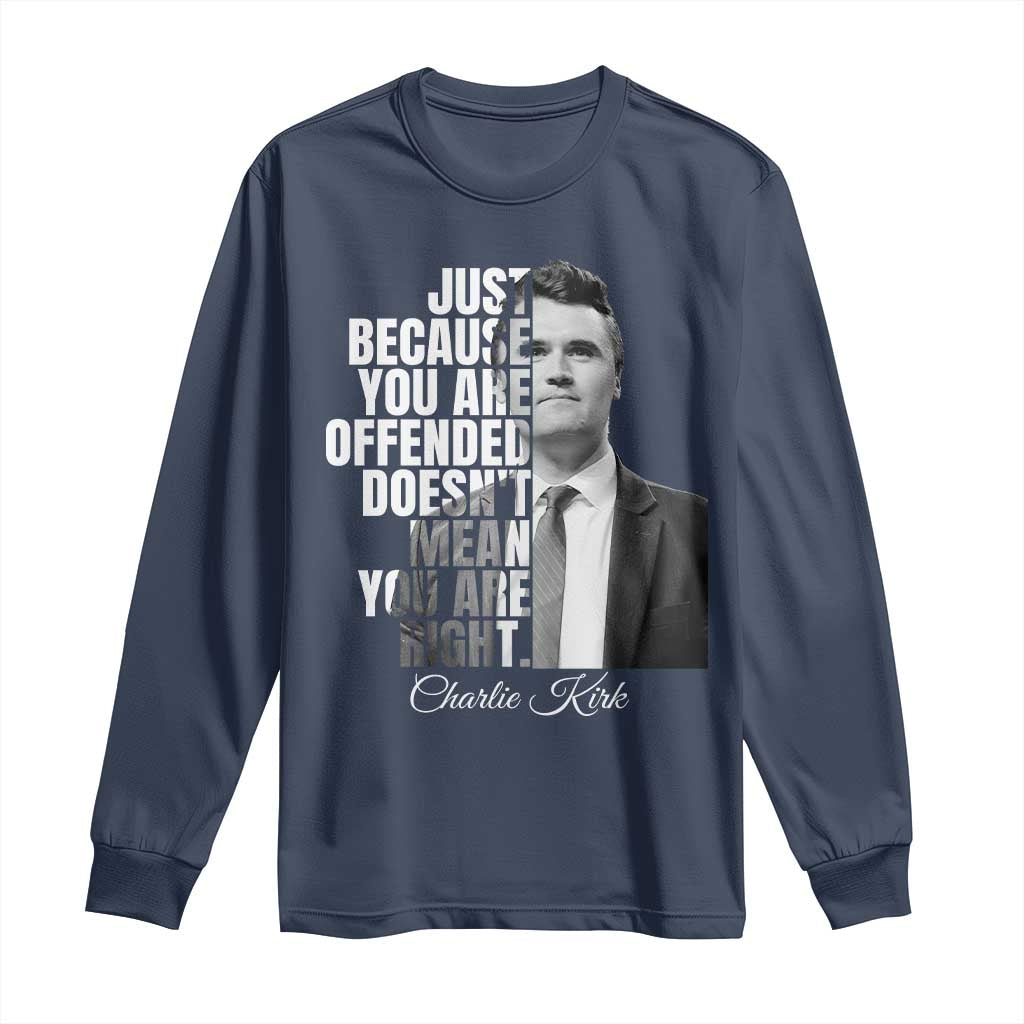 Charlie Kirk Long Sleeve Shirt Free Speech Memorial Tribute - Wonder Print Shop