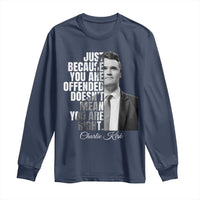 Charlie Kirk Long Sleeve Shirt Free Speech Memorial Tribute - Wonder Print Shop