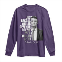 Charlie Kirk Long Sleeve Shirt Free Speech Memorial Tribute - Wonder Print Shop