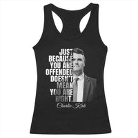 Charlie Kirk Racerback Tank Top Free Speech Memorial Tribute - Wonder Print Shop