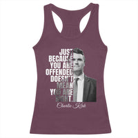 Charlie Kirk Racerback Tank Top Free Speech Memorial Tribute - Wonder Print Shop