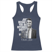Charlie Kirk Racerback Tank Top Free Speech Memorial Tribute - Wonder Print Shop