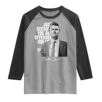 Charlie Kirk Raglan Shirt Free Speech Memorial Tribute - Wonder Print Shop