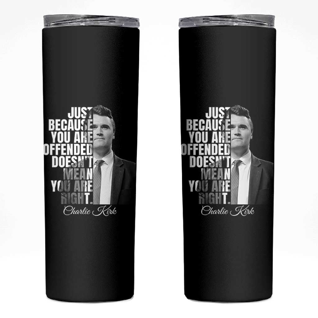 Charlie Kirk Skinny Tumbler Free Speech Memorial Tribute - Wonder Print Shop