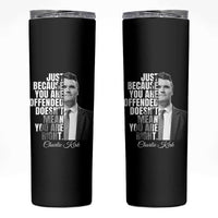 Charlie Kirk Skinny Tumbler Free Speech Memorial Tribute - Wonder Print Shop