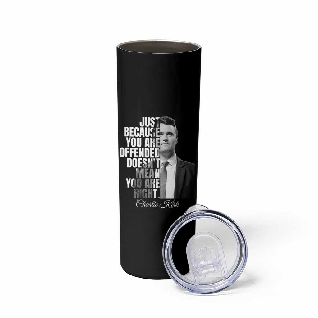 Charlie Kirk Skinny Tumbler Free Speech Memorial Tribute - Wonder Print Shop