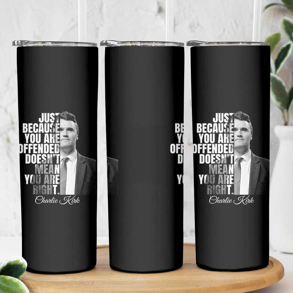 Charlie Kirk Skinny Tumbler Free Speech Memorial Tribute - Wonder Print Shop