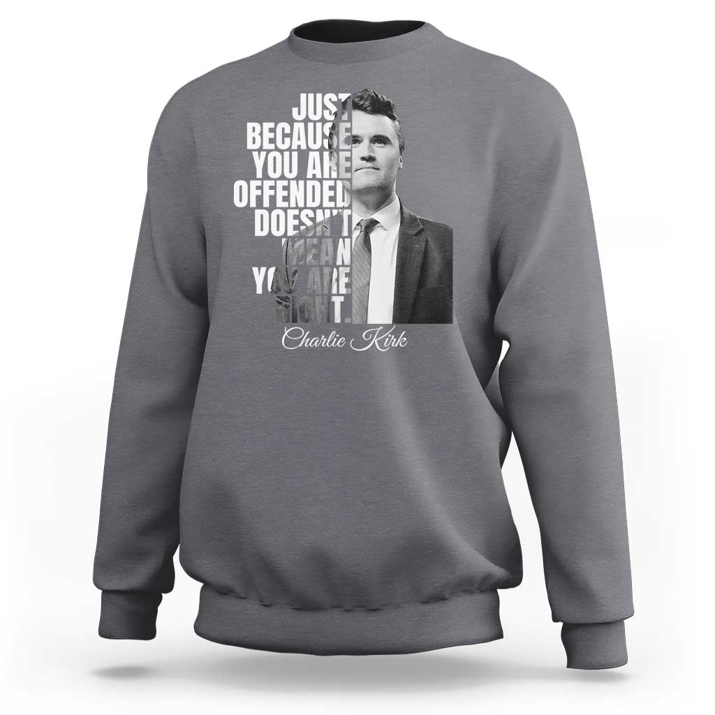Charlie Kirk Sweatshirt Free Speech Memorial Tribute - Wonder Print Shop