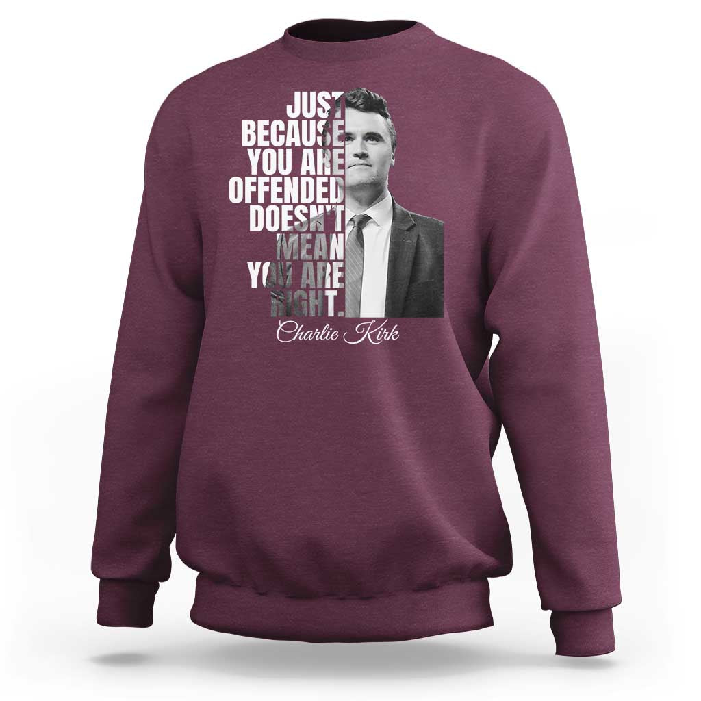 Charlie Kirk Sweatshirt Free Speech Memorial Tribute - Wonder Print Shop