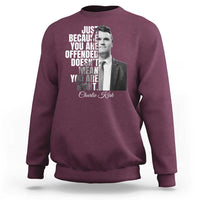 Charlie Kirk Sweatshirt Free Speech Memorial Tribute - Wonder Print Shop