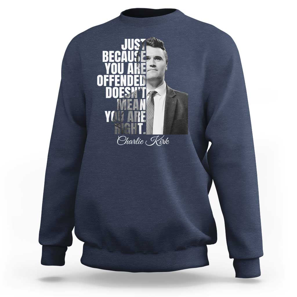 Charlie Kirk Sweatshirt Free Speech Memorial Tribute - Wonder Print Shop